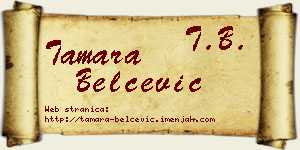 Tamara Belčević vizit kartica